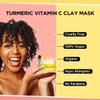 BACHERI Turmeric Vitamin C Clay Mask # 130g, Blackheads Acne Dark Spots Remover with Turmeric Extract, Glowing Skin, Refining Pores and Controlling Oil view 2