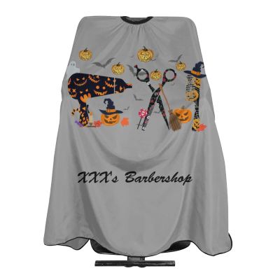 Custom Barbershop Cape Hairdresser Cape, Add Your Photo Text or Logo Personalized Barber Scissors Halloween Salon Cape for Men, Customized Hair Cutting Cape for Home Salon Barbershop