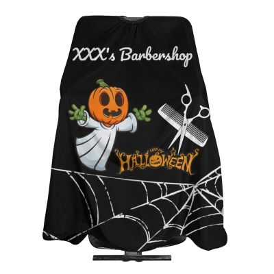MLIANCEN Custom Barber Cape Hairdresser Cape, Add Your Photo Text or Logo Personalized Halloween Ghost Cuts Salon Cape for Men, Customized Hair Cutting Cape for Salon