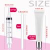 50PCS Silver Cap Lip Gloss Containers - Refillable Cosmetic Squeeze Tubes + 2 x 20ml Syringes & Labels for DIY Lip Gloss Base view 3