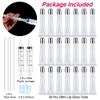 50PCS Silver Cap Lip Gloss Containers - Refillable Cosmetic Squeeze Tubes + 2 x 20ml Syringes & Labels for DIY Lip Gloss Base view 4