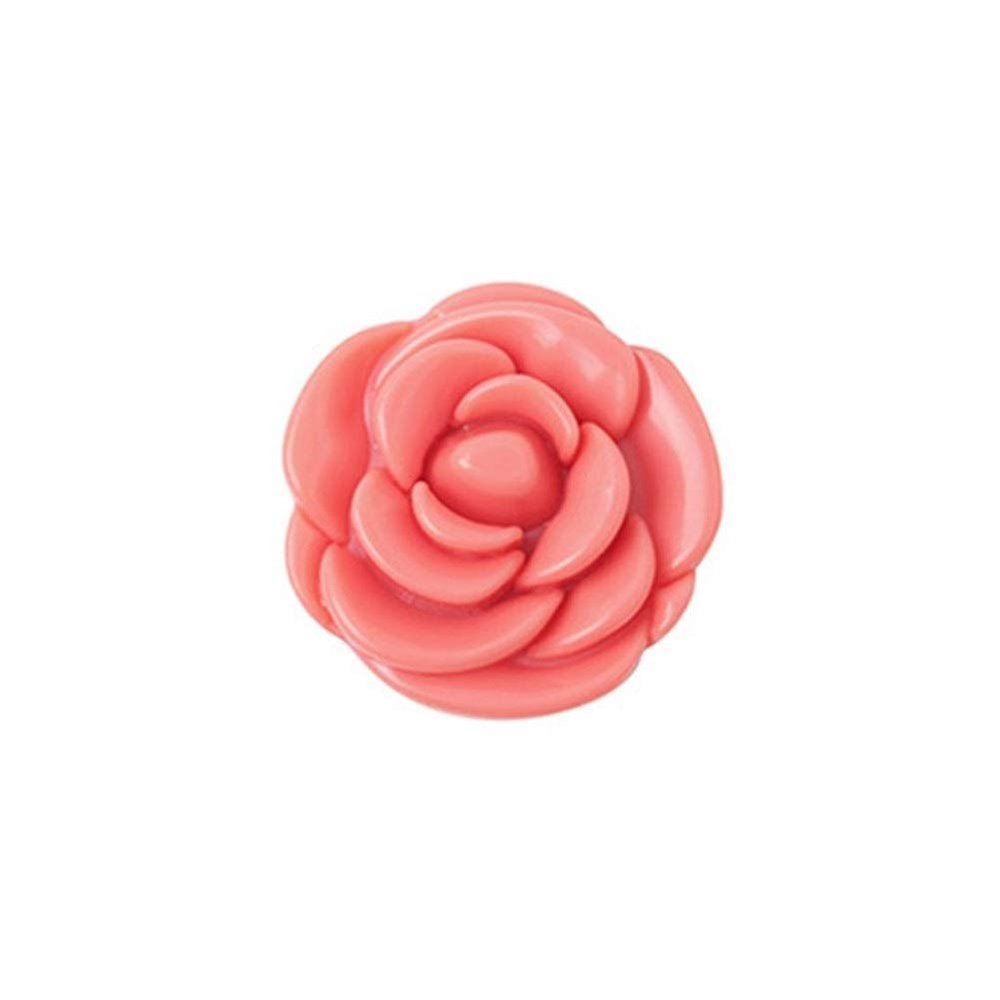 ZXMJYHK Portable refillable Glass Clear Empty Spray Bottle Empty Eyeshadow Case Lipstick Box Cosmetic Packing Container Refillable Foundation Makeup Dispenser with Rose Flower Shape (Color : Orange)