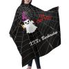 MLIANCEN Custom Barbershop Cape Hairdresser Cape, Add Your Photo Text or Logo Personalized Halloween Ghost Spider Web Salon Cape for Men, Customized Hair Cutting Cape for Home Salon Barbershop view 2