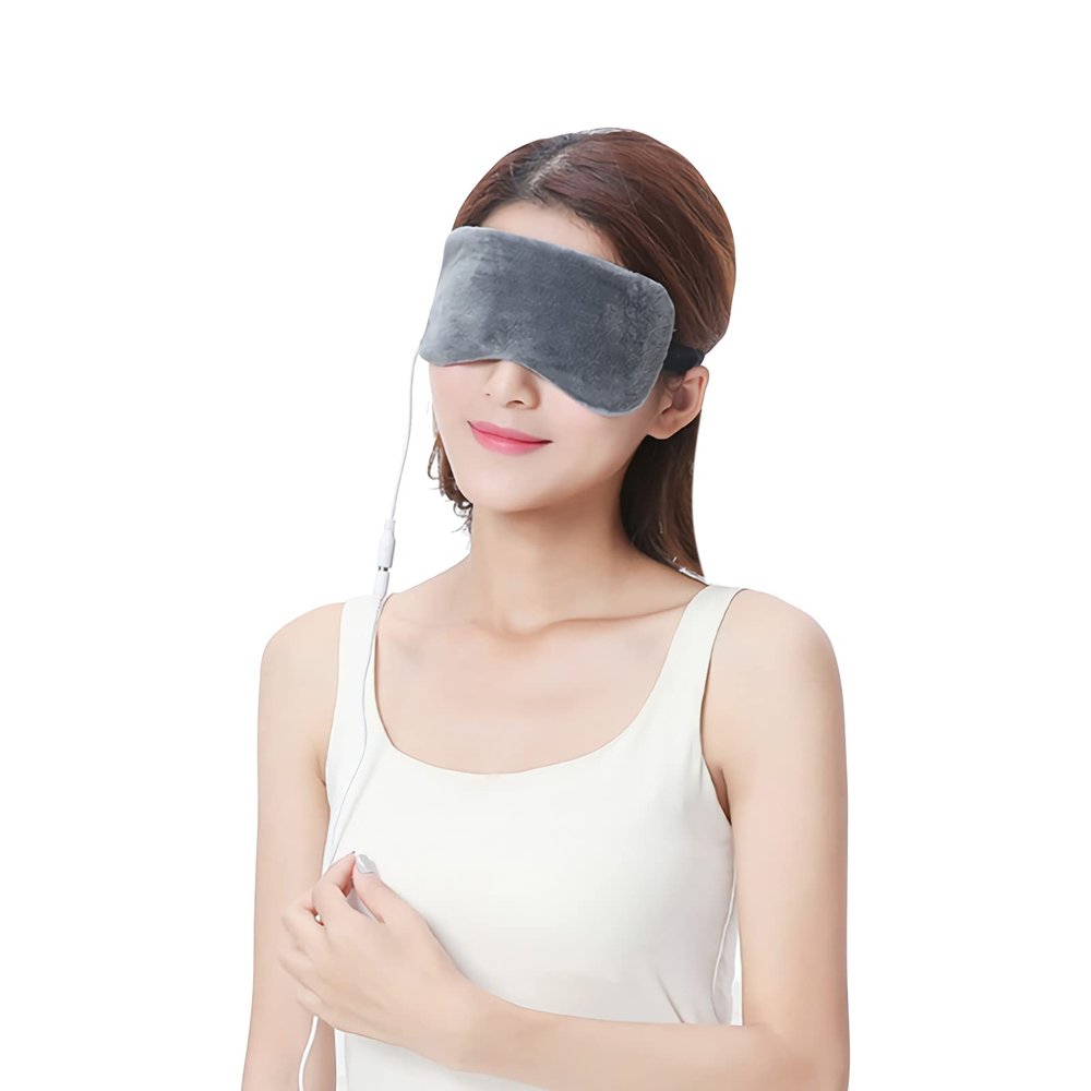 Electric Heated Eye Mask USB Steam Eye Mask Constant Temp Sleep Eye Mask Lavender Eyeshade SPA Warm Eye Mask Portable Eye Compress for Blepharitis, Dry Eyes, Dark Circles, Puffy Eyes