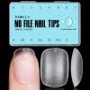 TOMICCA Extra Short Oval Nail Tips - 450Pcs Acrylic Nail Tips, 15 Sizes Fake Gel Tips, Double-sided Matte Full Cover Gel Tips for Nail Extensions view 1