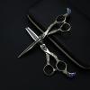 Professional Hair Cutting Shears, 6 Inch Japanese Stainless Steel 440C Salon Hairdresser Haircut Barber Scissors Accessory Peacock Hair Scissors Set (Color : With bags) view 1