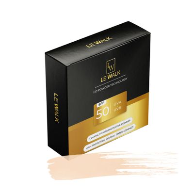 Le walk Compact photoprotective powder Mineral Sunscreen UVA/UVB SPF50 (Beige)