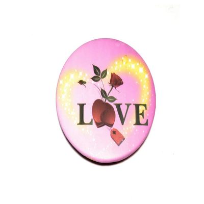 3" Love Theme Folding Makeup Round Compact Mirror