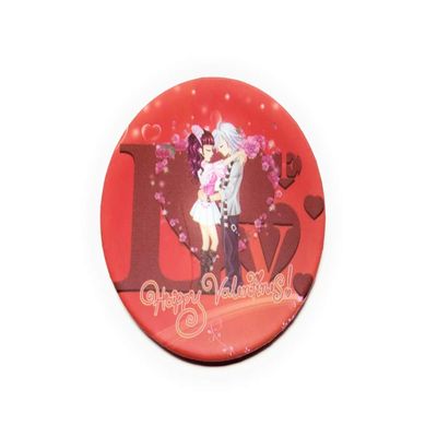 3" Love Theme Folding Makeup Round Compact Mirror
