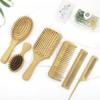 6 in 1 Wooden Natural Bamboo Detangling Hair Brush and Comb Set by BeaverStrong (Natural Wood) view 3