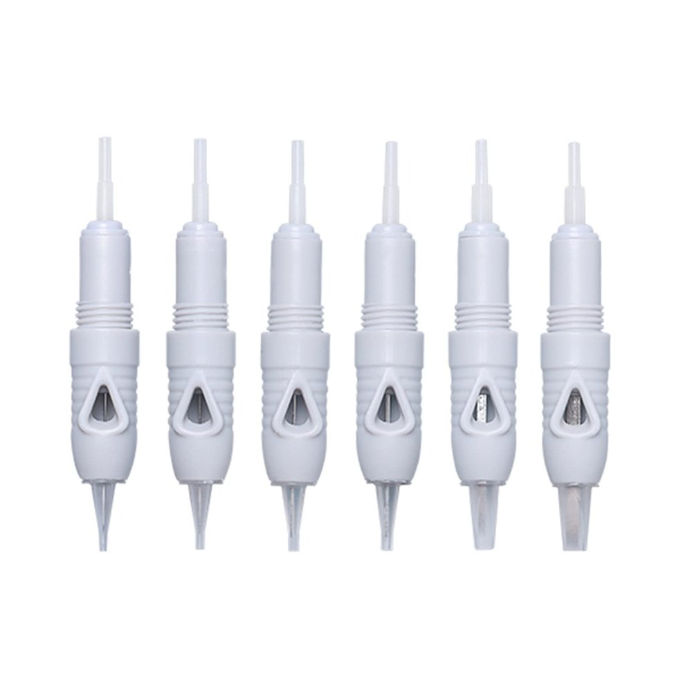Tattoo Needles Tattoo Cartridge 100pcs Microblading Eyebrow Lip Face Permanent Makeup Screw Micro Needle Tattoo Machine Needle 1P 3P 5P 7P 3F 5F 7F,3p,30pcs
