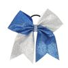 Girls Cheer Bow Ponytail Holder Big Hair Bow Tie with Glitter Sequins Bowknot JB80 (2 Pcs-Set B2) view 2