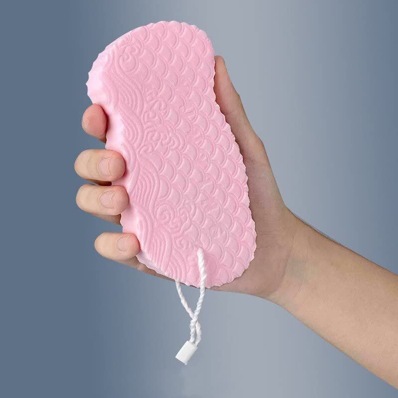 AnThien Pink Exfoliating Sponge Body Scrub Pad Dead Skin Removal Bath Exfoliating Scrub Sponge Body Shower Cleansing Brush