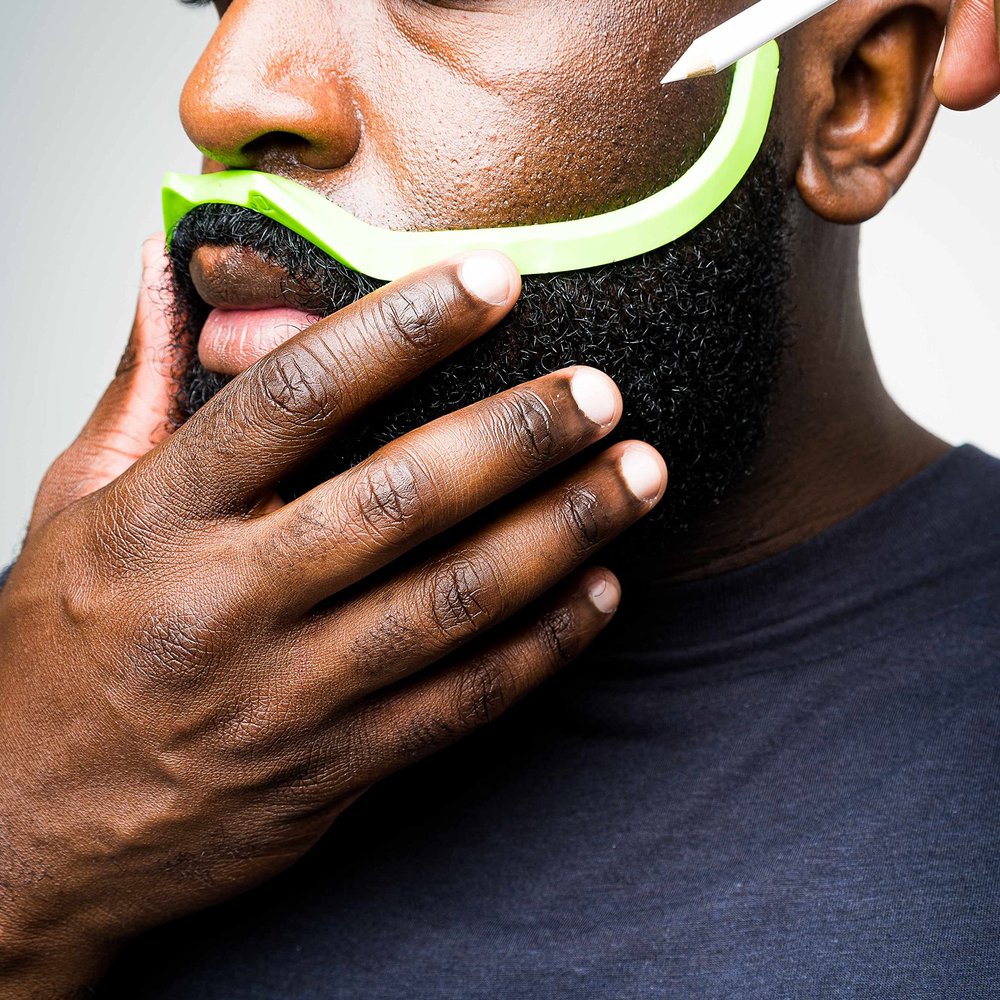 BEVERLEYS Brink: The Clean Edge [Generation 2] - Beard Shaping Tool, Beard Shaper, Beard Guide, Beard Outline Stencil (90mm Barber Pencil Included)