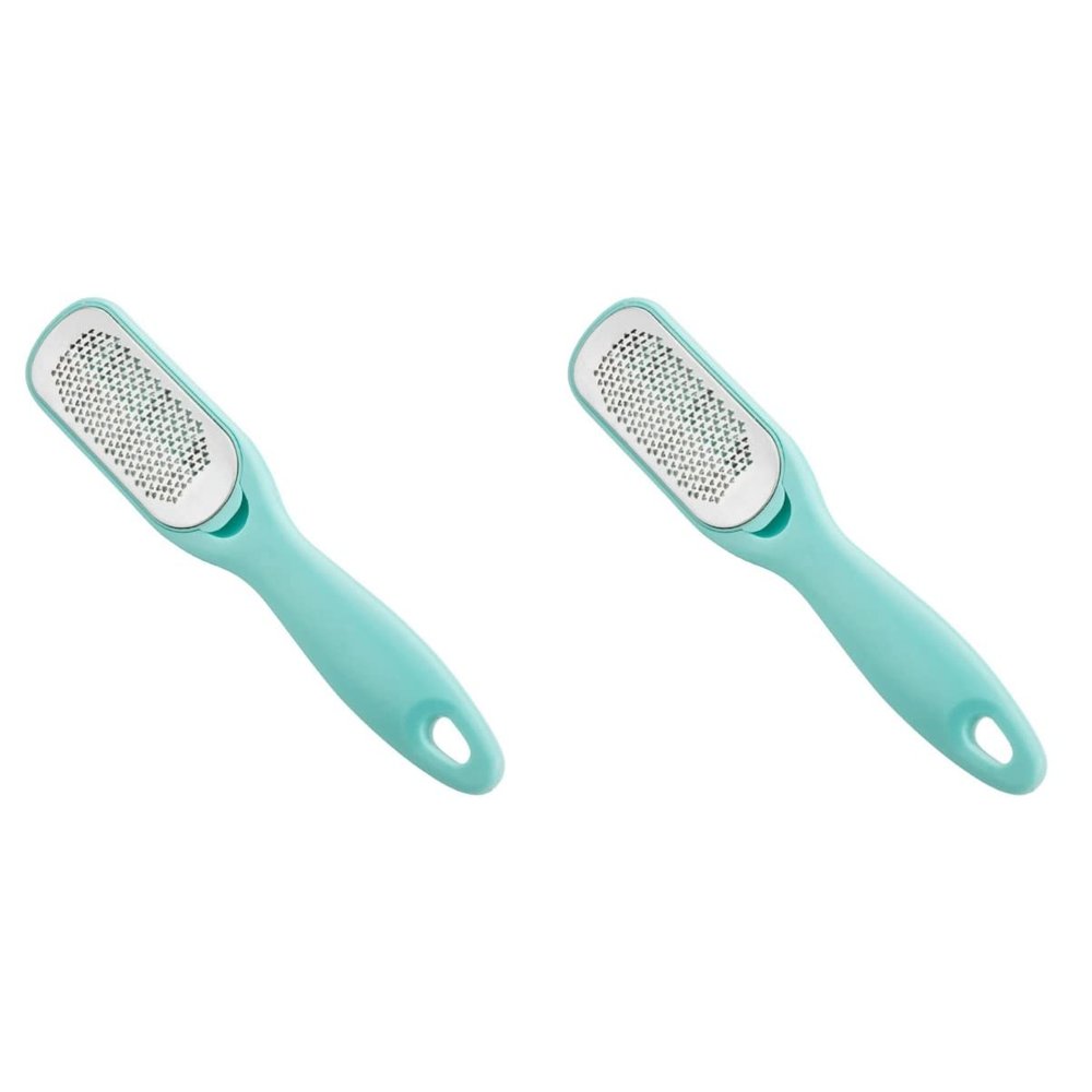 Beaupretty 2pcs Sky- Stainless Steel Double-Sided Foot File for Exfoliation and Removal Pedicure Tool for Dead Skin Care and Smooth Feet