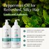 Peppermint Shampoo and Conditioner with Castor Oil & Biotin, Soothes Dry, Itchy Scalp, Strengthens Hair, Reduces Thinning & Hair Loss, Promotes Growth, Adds Volume, Sulfate-Free, 16 fl oz Each view 2