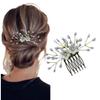 Pearl Crystal Hair Accessories | Hair Accessories For Bride Women Stylish | Artificial Flowers Hair Accessories Hair Pin Juda Pin (White) view 1