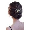 Pearl Crystal Hair Accessories | Hair Accessories For Bride Women Stylish | Artificial Flowers Hair Accessories Hair Pin Juda Pin (White) view 4