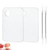 2PCS Acrylic Cosmetic Palette with 2PCS Spatula Tool,Makeup Palette Mixing Tray Apply for Foundation Eye Shadow Lipsticks Nail Art Professional Pigment Blending view 1