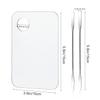 2PCS Acrylic Cosmetic Palette with 2PCS Spatula Tool,Makeup Palette Mixing Tray Apply for Foundation Eye Shadow Lipsticks Nail Art Professional Pigment Blending view 2