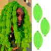ADIASAI 3 Packs Green Springy Afro Twist Hair with Crochet Hook, 16 Inch Pre-Separated Marley Crochet Braiding Hair for Distressed Soft Locs, Synthetic Hair Extension for Black Women view 1
