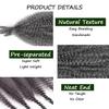 ADIASAI 3 Packs Grey Springy Afro Twist Hair with Crochet Hook, 16 Inch Pre-Separated Marley Crochet Braiding Hair for Distressed Soft Locs, Synthetic Hair Extension for Black Women view 3