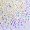 Blinginbox 50000pcs Flatback Rhinestones,Resin Non Hotfix Rhinestones Large Quantity Wholesale for Crafts DIY Creative Design,Clothes,Makeup,Nail Art (3mm=0.12",Transparent Clear AB) view 2