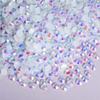 Blinginbox 50000pcs Flatback Rhinestones,Resin Non Hotfix Rhinestones Large Quantity Wholesale for Crafts DIY Creative Design,Clothes,Makeup,Nail Art (3mm=0.12",White AB) view 2