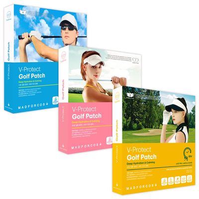 MADFORCOS V-Protect Golf Sunscreen Patch for Golf & Outdoor Sports  UV Protection, Hydrating & Cooling Face Patches | 10 Count (Medium Size)
