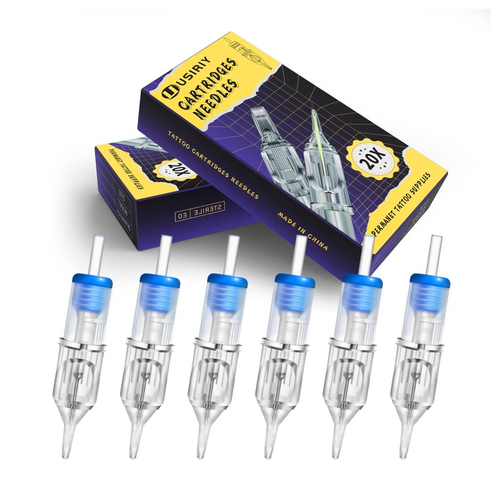 Tattoo Needles Cartridge Disposable Needles, Usiriy 40pcs Professional Tattoo Cartridges Assorted Mixed1203RS 1205RS 1207RS 1209RS Round Shader Needles Agujas De Tatuajes De Cartucho