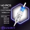 Tattoo Needles Cartridge Disposable Needles, Usiriy 40pcs Professional Tattoo Cartridges Assorted Mixed1203RS 1205RS 1207RS 1209RS Round Shader Needles Agujas De Tatuajes De Cartucho view 2