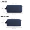 BAGSMART Toiletry Bag for Men, Travel Toiletry Organizer Dopp Kit Water-resistant Shaving Bag for Toiletries Accessories, Door Room Essentials,Navy Blue-large view 2