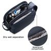 BAGSMART Toiletry Bag for Men, Travel Toiletry Organizer Dopp Kit Water-resistant Shaving Bag for Toiletries Accessories, Door Room Essentials,Navy Blue-large view 4