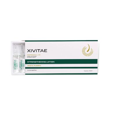 XIVITAE Vegetal Placenta Hair Treatment Lotion in Ampoules 10 x 10 ml- Protein Hair Treatment Formula for Strengthening and Moisturizing - Lightweight Recovery Complex - Hydration Leave-In Formula