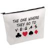 PWHAOO Vegas Trip Makeup Bag The One Where They Go To Vegas Cosmetic Bag Family Vacation Makeup Bag (GO TO V.E.G.A.S B) view 1