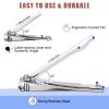 Nail Clippers, Toenail Clippers, Fingernail Clipper Cutters, Stainless Steel Toe Nail Clippers with Sharp Curved Blades and File, Nail Clippers for Men Women Kids(Large & Small) view 4