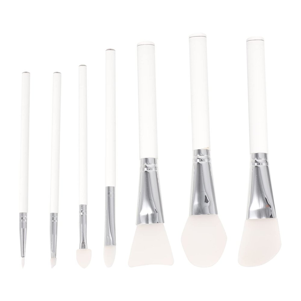 FOMIYES 7pcs Makeup Brush Acrylic Handles for Foundation Face Masks Skincare Convenient and Non-absorbent Opp Bag