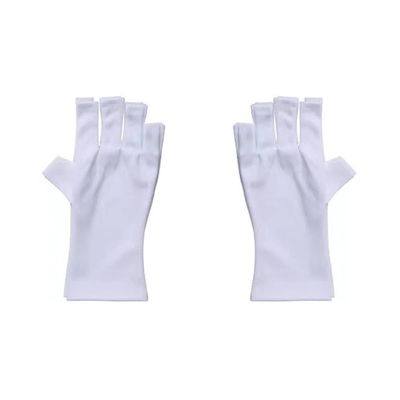 Magik 1-2 Paris Anti UV Shield Gloves Gel Manicure Protect Hands from UV Light Lamp (1, White Short)