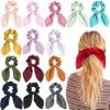 14 PCS Bow Hair Scrunchies Bunny Ears Silk Scrunchies Hair Ties Bobbles Elastic Hair Ties Ropes Ponytail Holder Hair Accessories for Women view 1