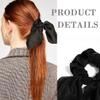 14 PCS Bow Hair Scrunchies Bunny Ears Silk Scrunchies Hair Ties Bobbles Elastic Hair Ties Ropes Ponytail Holder Hair Accessories for Women view 3