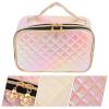 VICASKY Pattern Makeup Holder Multi-functional Travel Storage Bag Double Zipper for Toiletries and Cosmetics Portable Organizer for School and Travel view 2