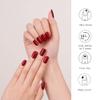 DANNI & TONI Semi-Cured Gel Nail Strips, Sultry Cinders, Deep Red, 28 Stickers view 3