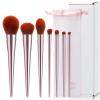 7Pcs Pink Makeup Brushes Set Professional, Face Foundation Brush, Eye Brush, Essential Beauty Tools for Travel for Beginners by YUESHENNAN view 1