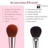 7Pcs Pink Makeup Brushes Set Professional, Face Foundation Brush, Eye Brush, Essential Beauty Tools for Travel for Beginners by YUESHENNAN view 3