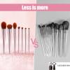 7Pcs Pink Makeup Brushes Set Professional, Face Foundation Brush, Eye Brush, Essential Beauty Tools for Travel for Beginners by YUESHENNAN view 4