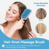 Hair Drying Comb, 2 Pack Microfiber Paddle Hair Brushes Set Anti Dandruff Anti Radiation Hair Paddle Brushes for Detangling Drying view 4