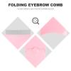 Beaupretty 4pcs Metal Lash Madam Use Eyebrow Portable Eyelash Comb Tool Stainless Folding Women Compact Rosy for Mascara Row Girl Woman Grooming Teeth Brush view 2
