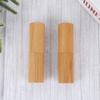 minkissy 6pcs Bamboo Lipstick Balm Tubes Rustic Lip Gloss Storage Containers for Ladies Empty Lip Balm Bottles view 3