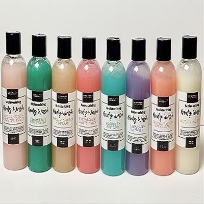 Amreva Bath and Beauty Body Wash, Shower Gel, Moisturizing Soap (Tropical Fruit + Sugar Cane, 8 oz)