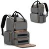 LUXJA Nail Polish Organizer (Backpack Version) Holds 70 Bottles and a Nail Lamp, Travel Nail Polish Bag with 2 Removable Cases and Tools Storage Pockets (Patent Pending), Gray view 1